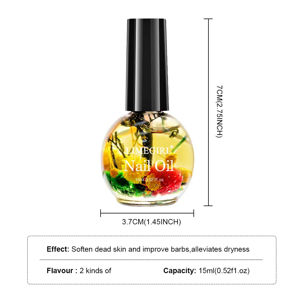 زيت مغذٍ للعناية بالأظافر ، زيت زهور مجففة ، يرطب الأظافر والبشرة ، العناية بالأصابع ، 15 * معطرة
