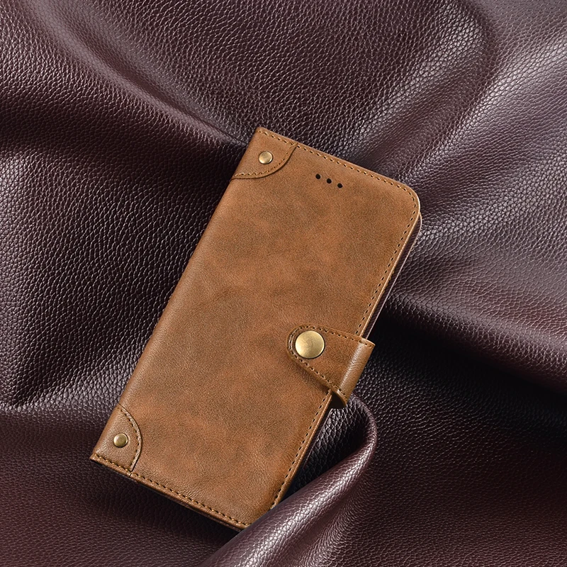 Voor Oukitel WP60 5G Case PU Leer Retro Metalen Gesp Case Cover Conque Voor Oukitel WP60 5G fundas