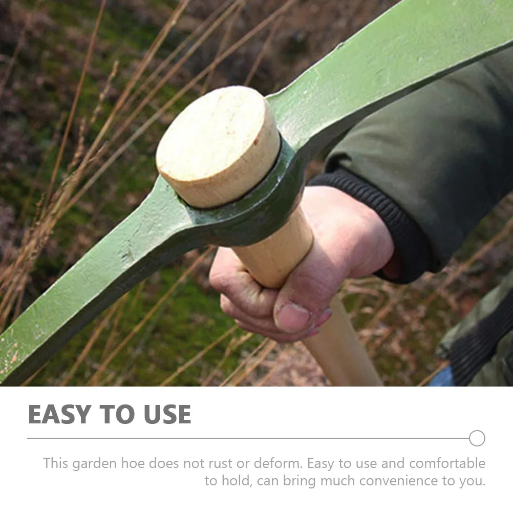 

Heavy Duty Steel Wooden Handle Gardening Tools Small Hoe Yard Tool Non Rust Durable Garden Hoe Planting Weeding
