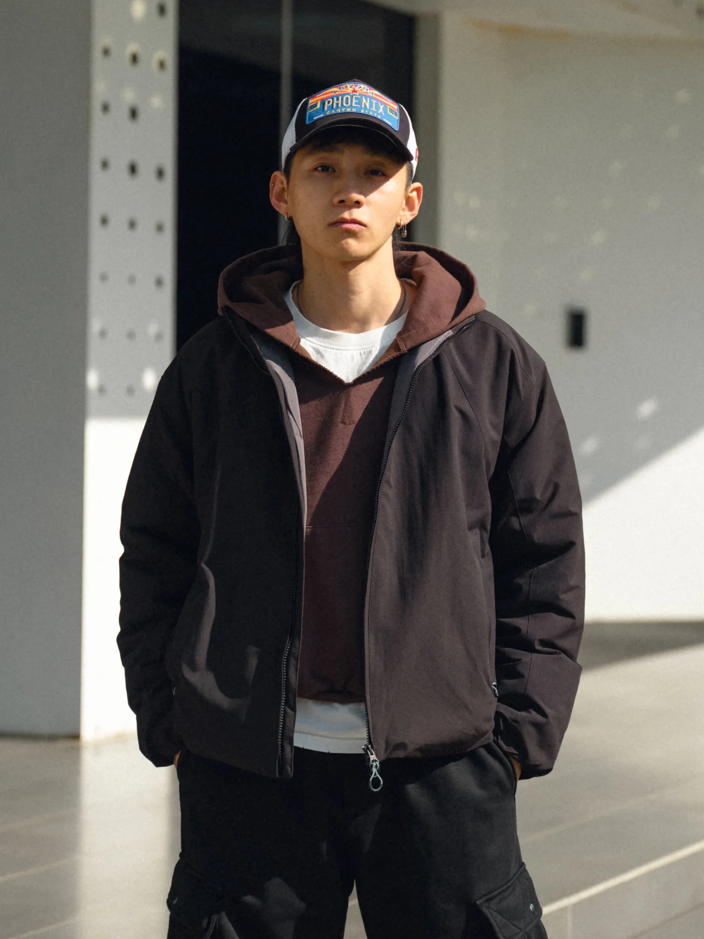 New 25AW Lightweight Waterproof Cotton Jacket KL120g Graphene Inner Liner Short Wide Cotton Coat Men's Casual Fashion