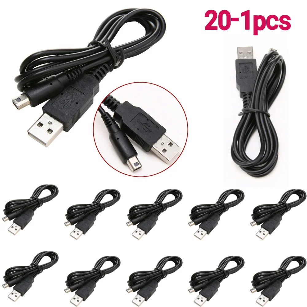 20-1pcs 1m USB Charger Cable  for Nintendo 2DS ndsi 3DS 3DSXL NEW 3DS NEW 3DSXL 2Dsxl 2Dsll Game Power Line