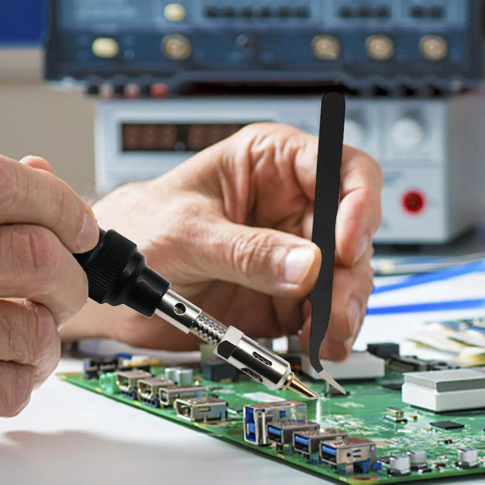 

Gas Soldering Iron with Replacement Tip, Welding Repair for Circuit Board Maintenance