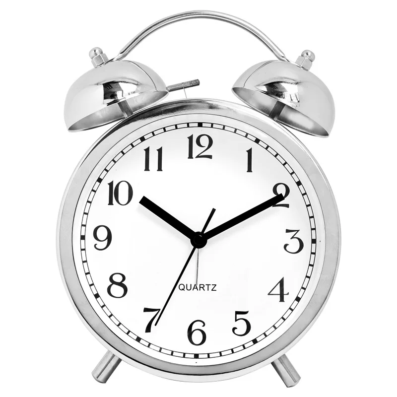 Six Inches Loud Alarm Clock For Heavy Sleepers Decorative Bedside Table Clock Silent Quartz With Backlight Alarm Clock For Kids