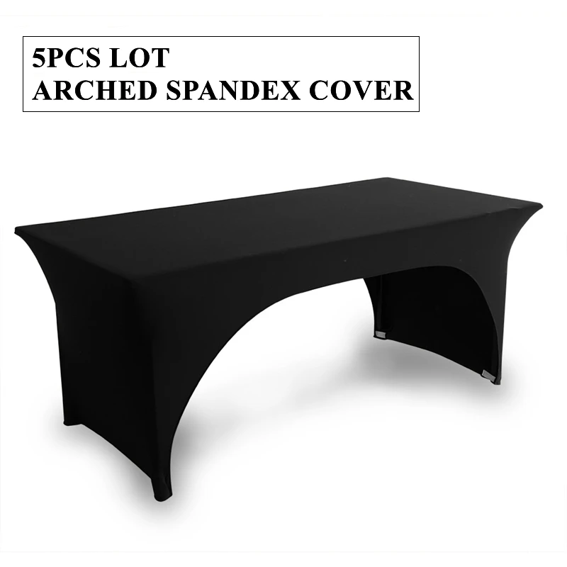 

Two Side Open Stretch Spandex Table Cover Rectangle Lycra Home Kitchen Dining Table Linen Cloth Wedding Tablecloth