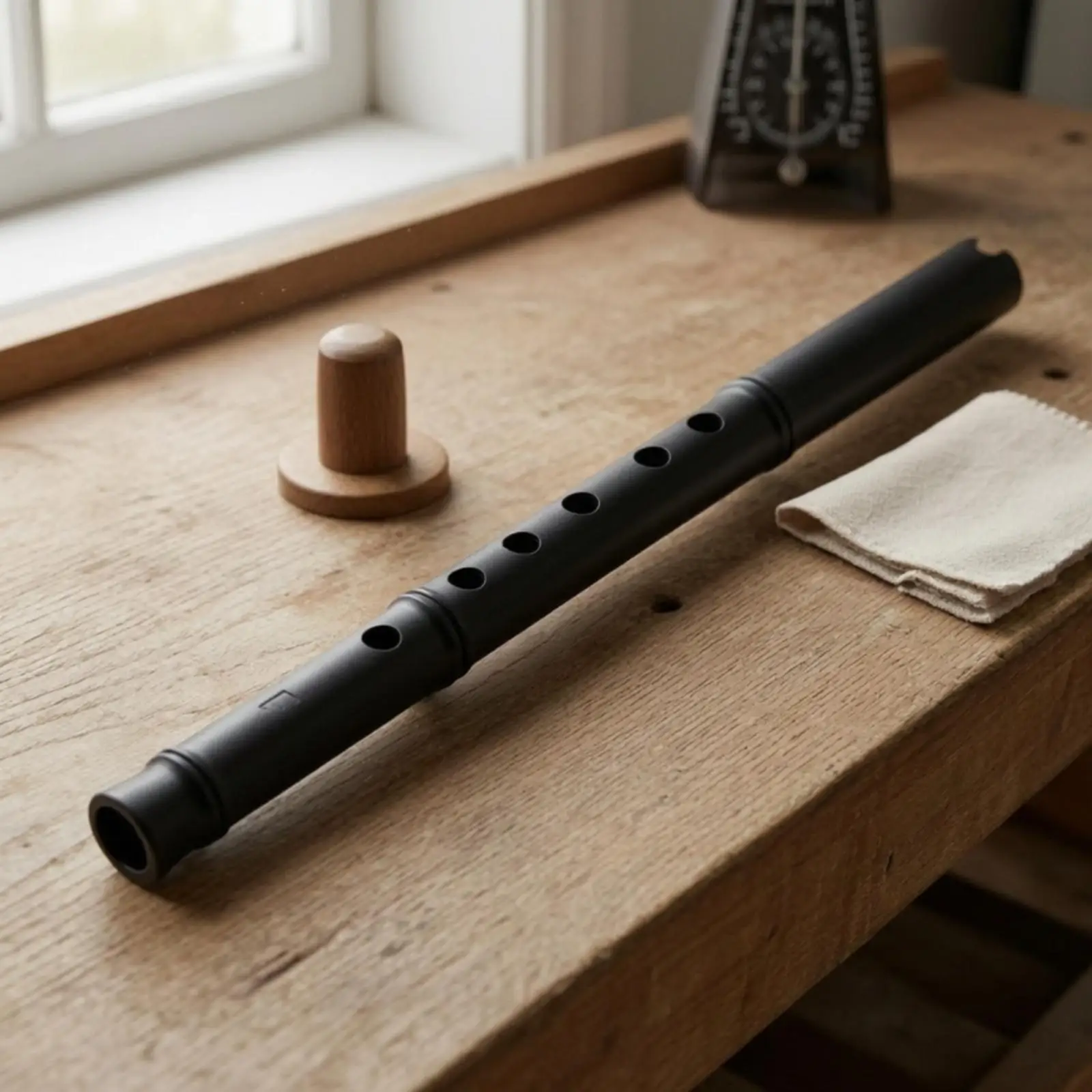Bamboo Pattern Resin Flute Six Hole Compact Design with Storage Bag and Learning Guide for Starter Practice