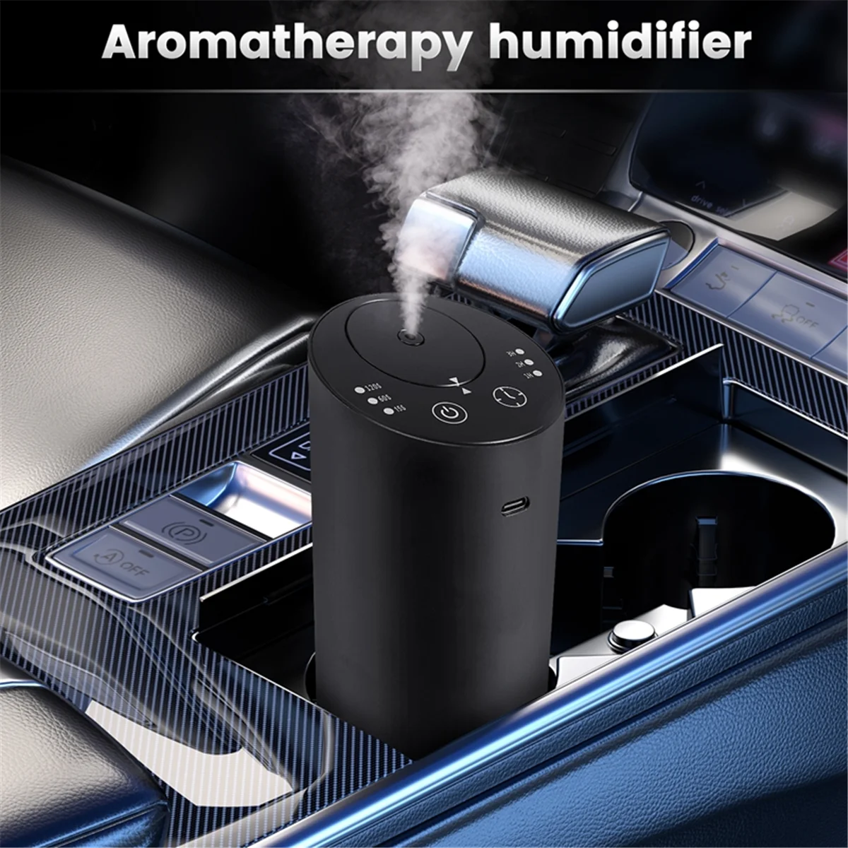 Carro Difusor de Óleo Essencial, Auto Aromaterapia Nebulizador, USB Recarregável, Ambientador, Aroma, Sem água, Casa, Yoga B