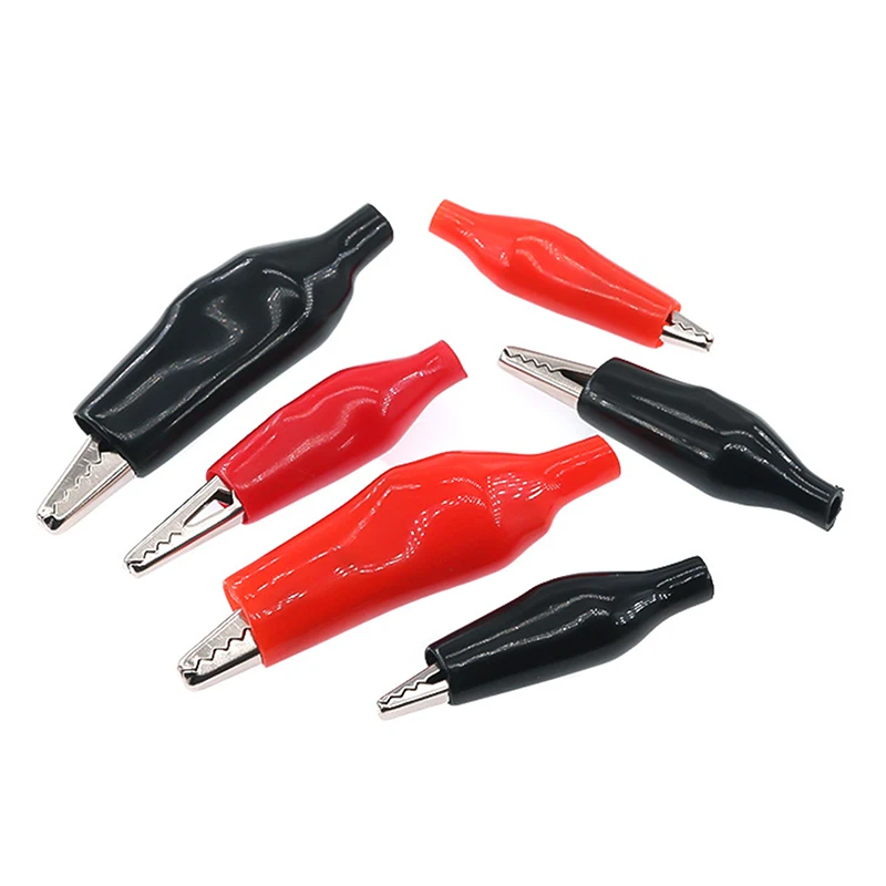 10Pcs 28mm Alligator Clips With Shell Alligator Clips Small Battery Power Clips Test Clips Small Metal Clamp