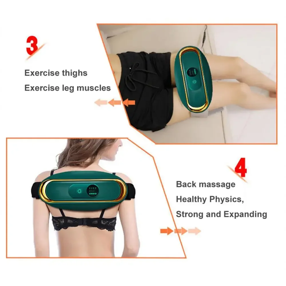 Healthy Fat-burning USB Rechargeable Abdominal Vibration Massager Body Shaping Belt Fat-slinging Machine Fitness Kneading Device