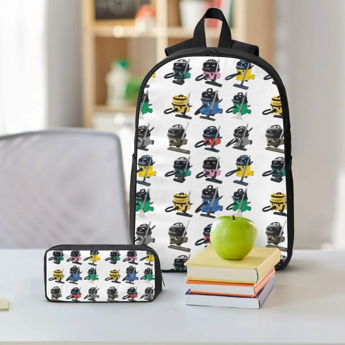 Henry hoover e amigos mochila estudante meninos meninas bookbag saco de escola portátil sacos de ombro 3ps isolado almoço saco lápis caso