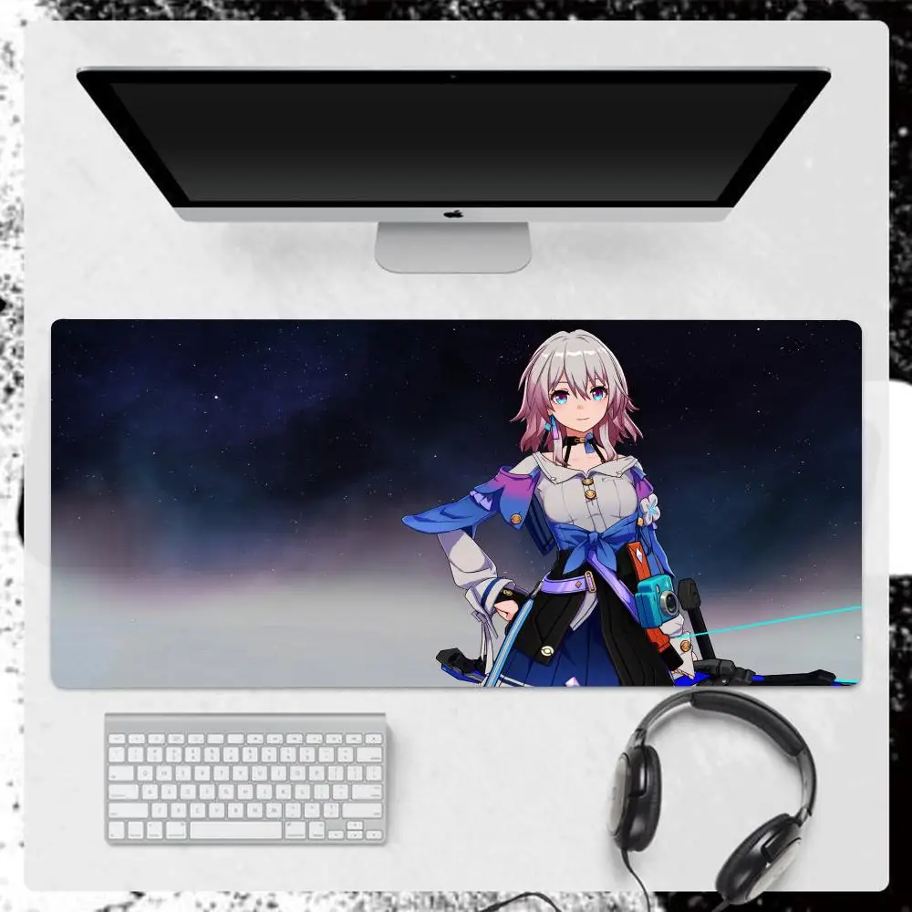 H-honkai star rail Mouse Pad Mouse Pad Gaming Mousepad Speed Desk Mat Laptop Gaming Mats For Office Carpet Desk Accessories