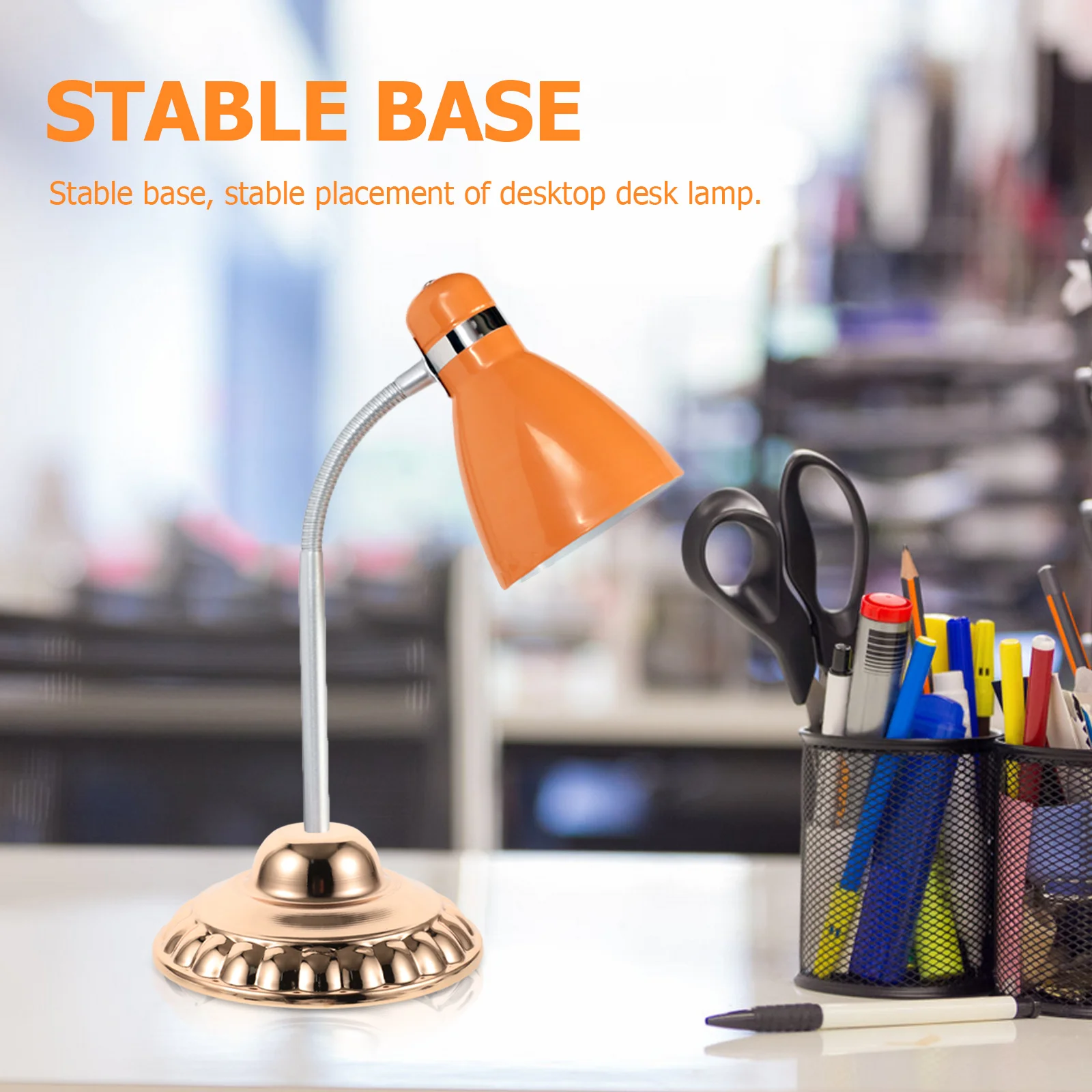 

Round Metal Table Lamp Base DIY Iron Lamp Stand for Bedroom Living Room Study Office Decor Smooth Solid Desk Light Holder