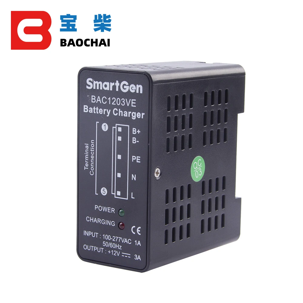 SmartGen BAC1203VE BAC1203VL 3A 12V Auto intelligent Battery Charger Module powerful Generator Battery Chargers