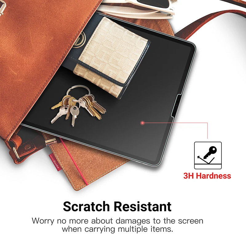 3 قطعة واقي للشاشة على شكل ورق لجهاز Ipad 10th gen Pro 11 12.9 Air 5 4 3 10.2 9 8 7 Mini 6 غير لامع مضاد للبصمة فيلم ورقي