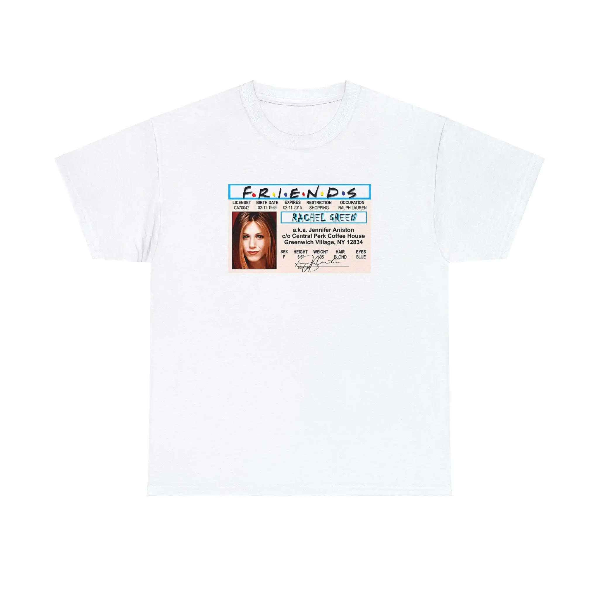 F R I E N D S Rachel Green T Shirt ID