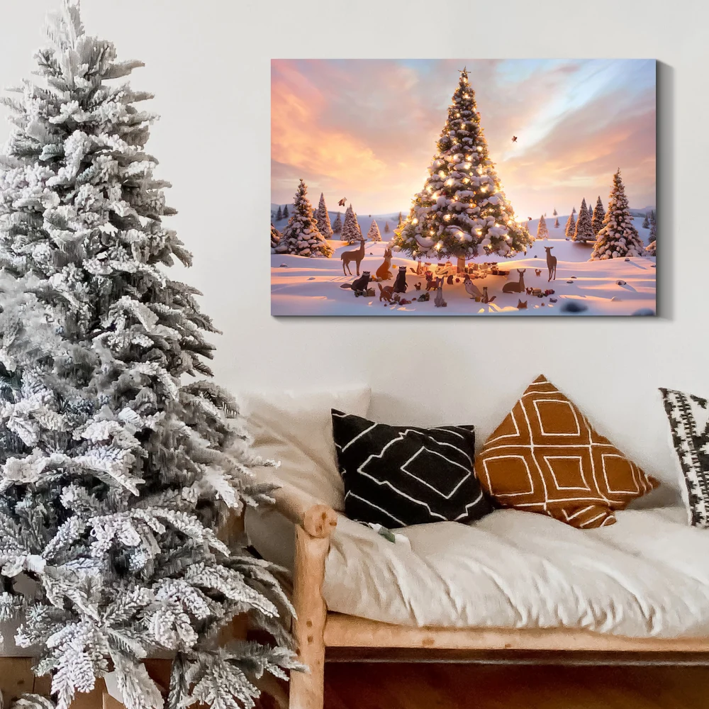 

Framed Canvas Wall Art Decor Painting For Chrismas