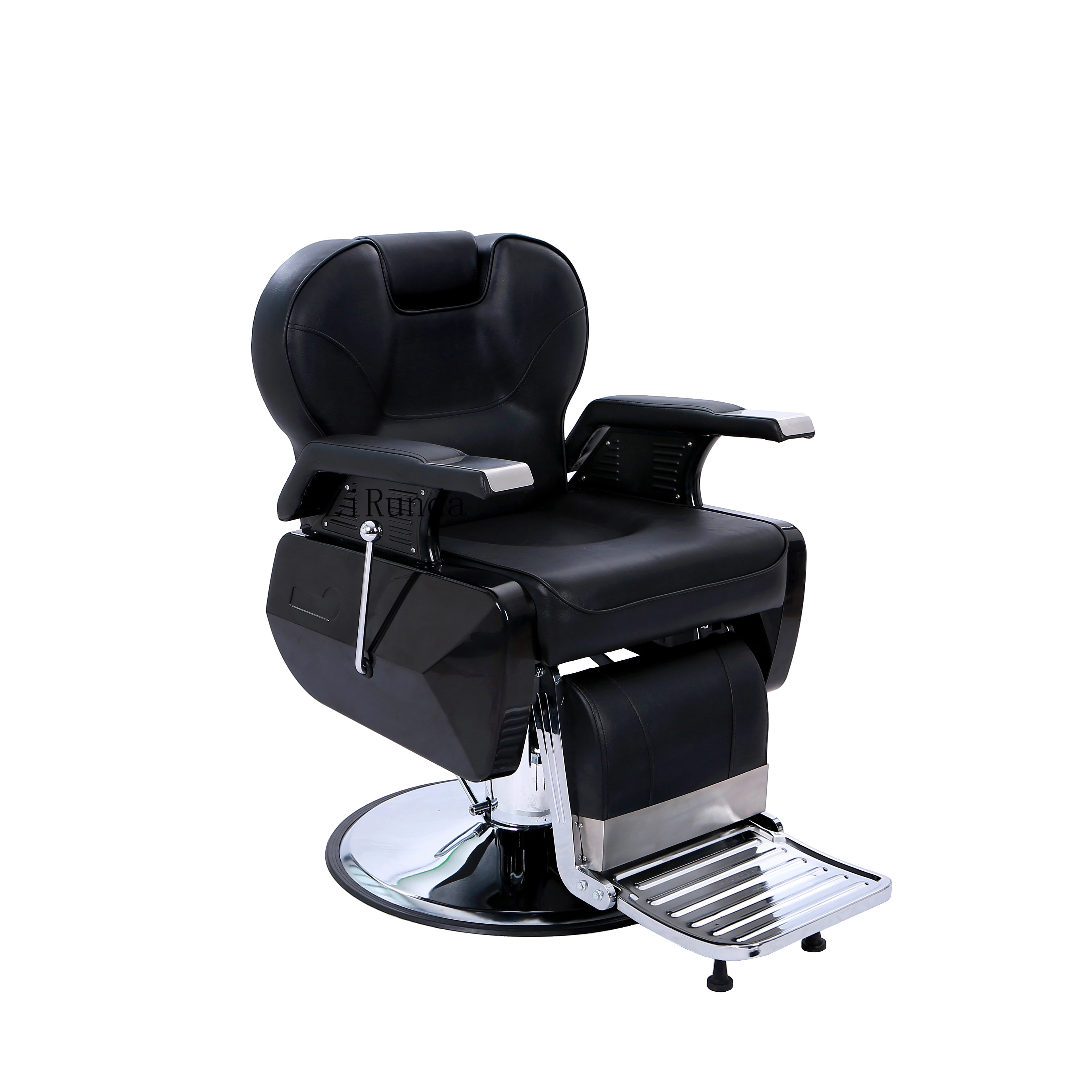 مسند ذراع خلفي مريح، مقعد قدم قابل للتعديل، مادة متينة، كرسي حلاق على الطراز الكلاسيكي #4