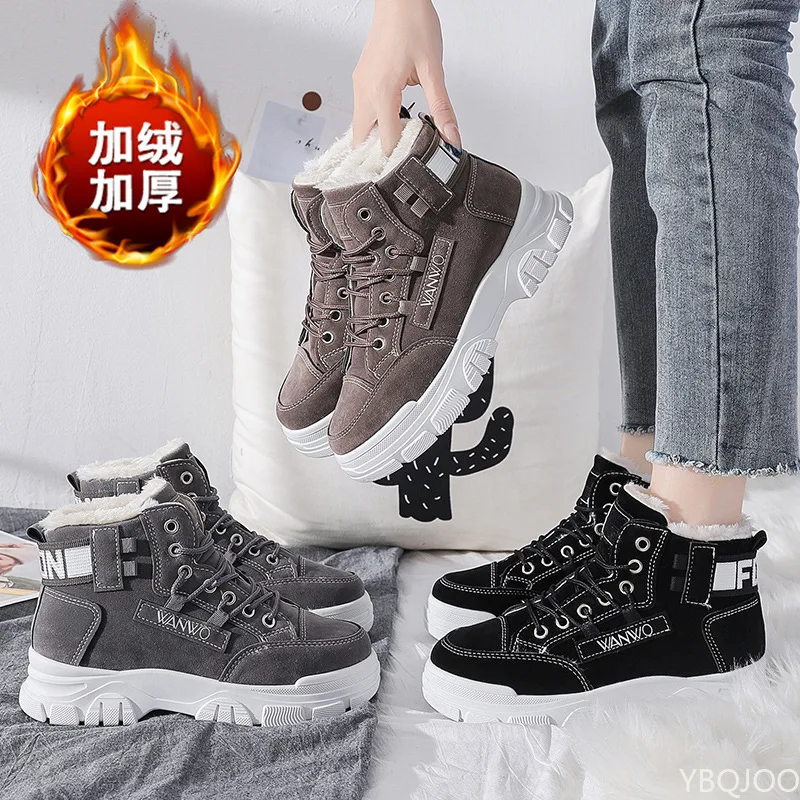 Women Boots 2022 Fashion Platform Snow Boots Women Comfort Winter Women Boots Warm Plush Short Boots Botines Mujer