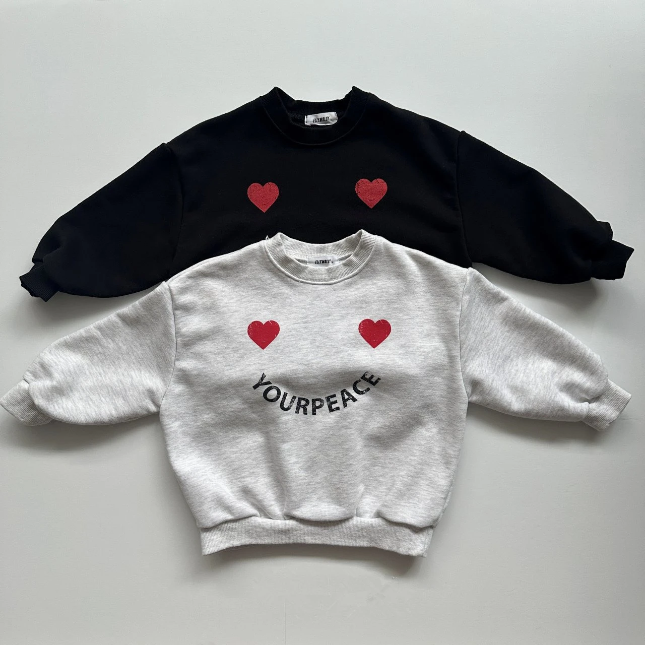 

2025 Autumn New Children Long Sleeve Casual Sweatshirt For Boys Girls Heart Tops Baby Letter Print Pullover Kids Sweatshirt