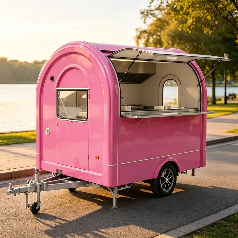 Custom Expandable Small Food Trailer Industrial Drink Falafel Pie Beverage Smoothie Mobile Food Truck