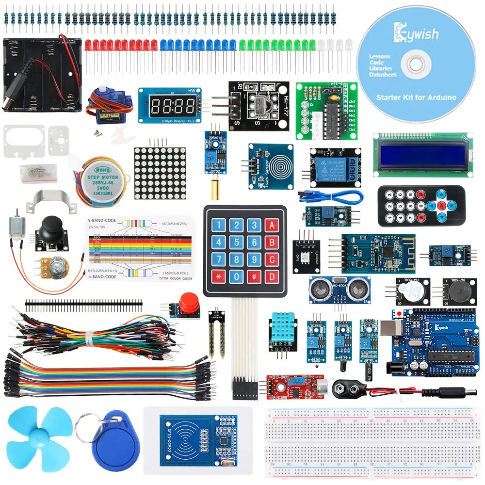 

Programmable E-Learning DIY for UNO Project Starter Kit with Many Accessories for UNO R3 Arduino IDE