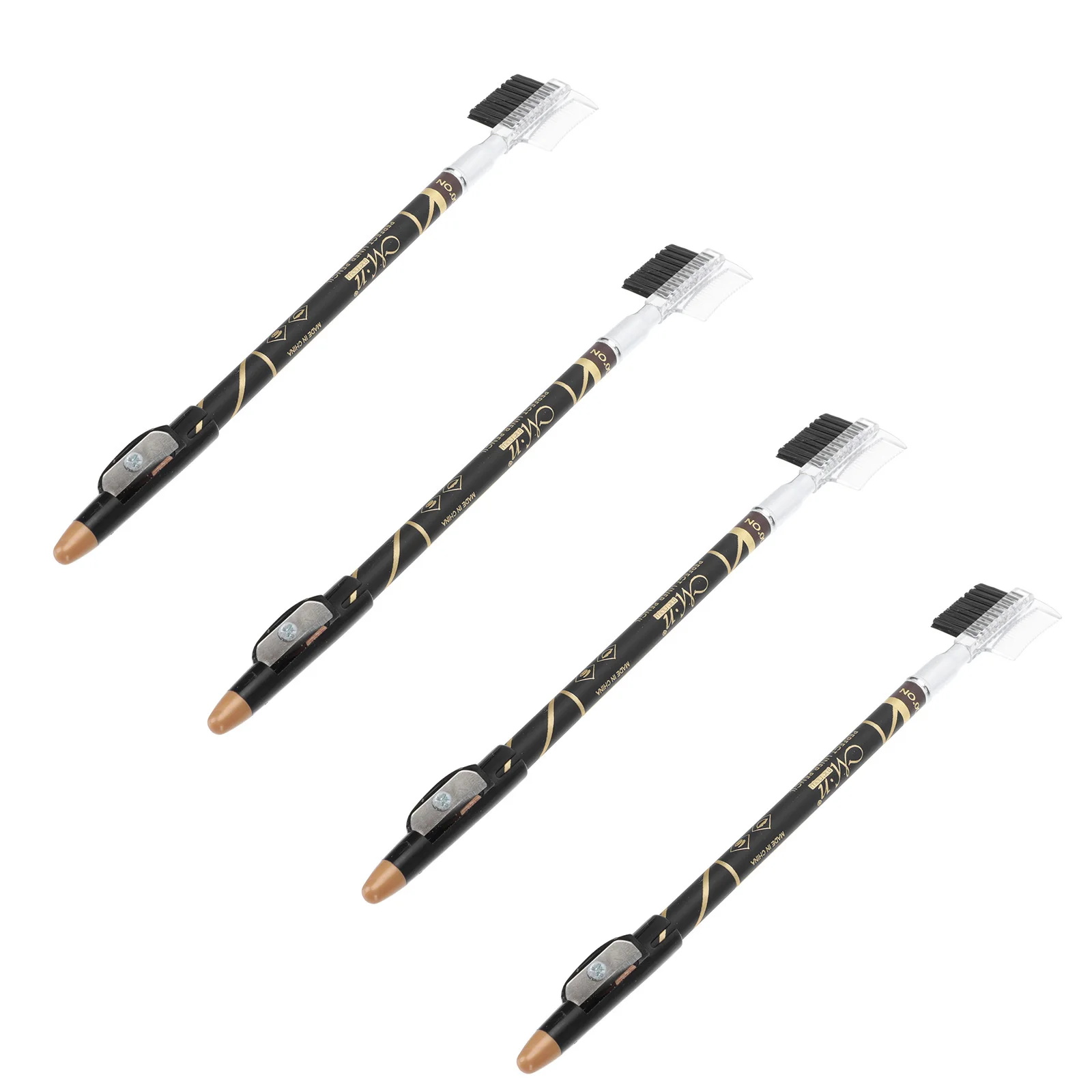 4 pezzi pennello per sopracciglia pettine matite per sopracciglia impermeabili a prova di sbavature strumenti per trucco naturale portatili per i viaggi