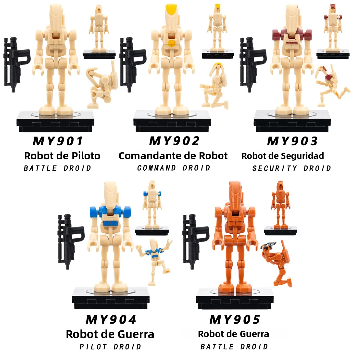 Bloques de Construcción Compatibles con   B1 Battle Droid, Juguete de Soldado Pato, Modelo de Ensamblaje, Plásti...