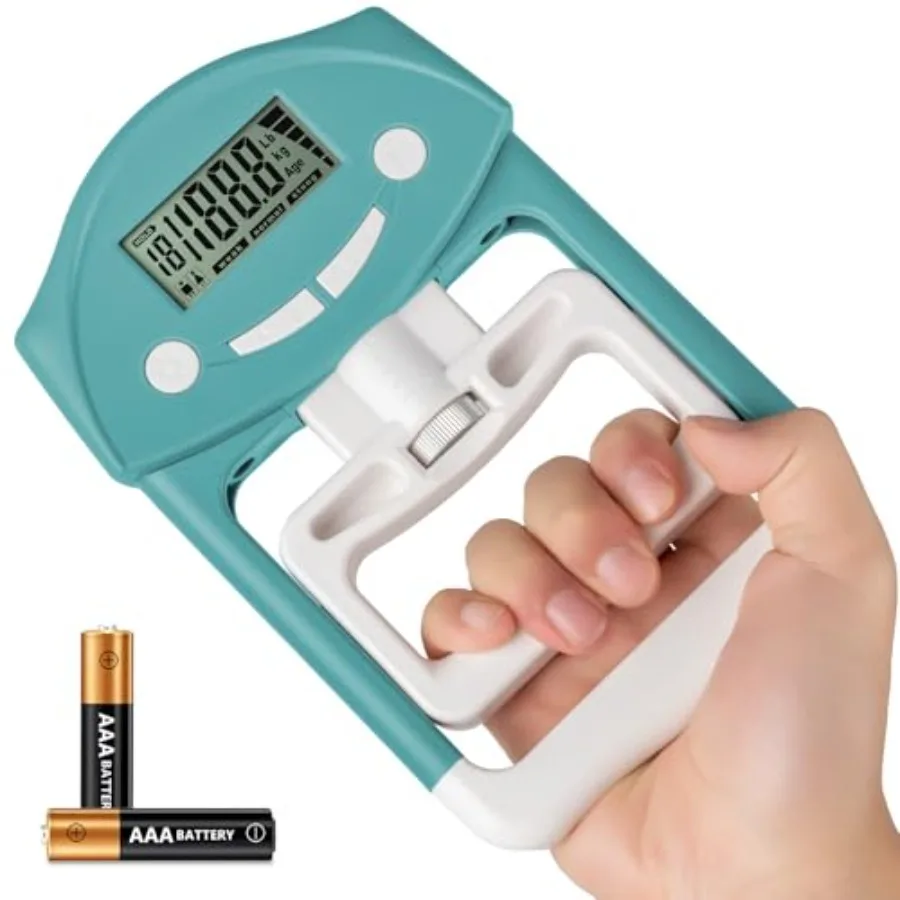 

Digital Hand Grip Dynamometer with LCD Display Adjustable Handle 19-User Memory 220Lbs/99Kgs Track Your Grip Strength Progress