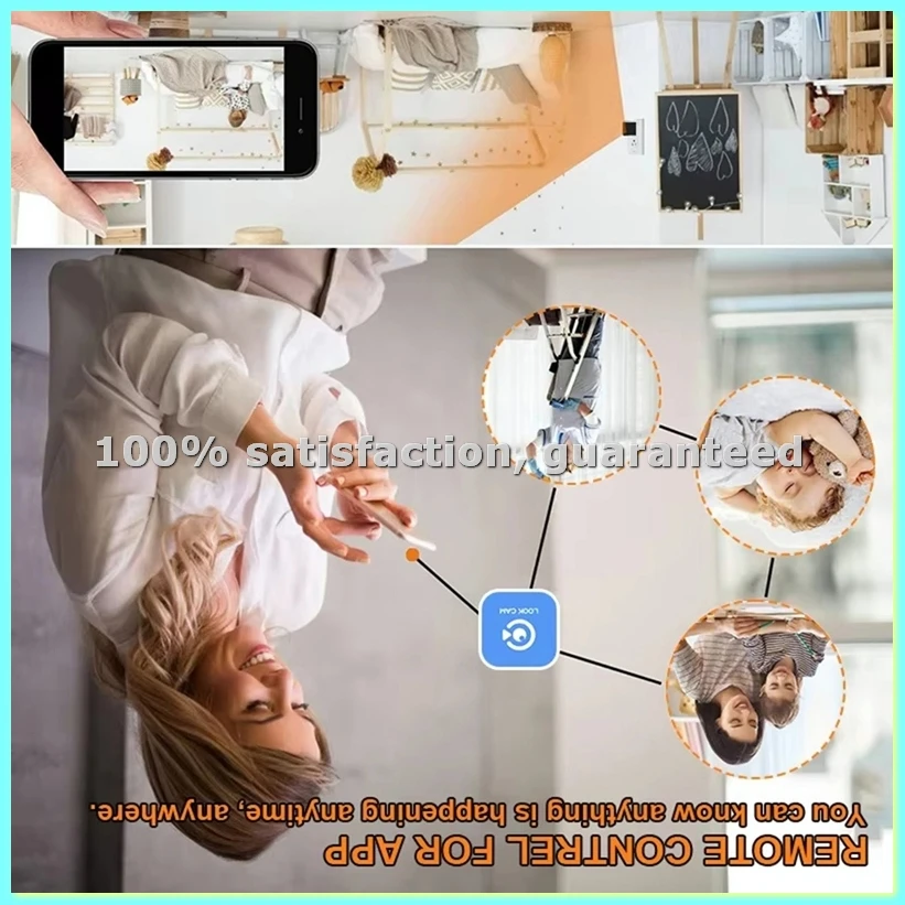 5G Wifi Camera 1080p Video Recorder Camera Safe Micro-Body Cam Wireless Monitor Sensor Smart Home Security US Plug-AD23