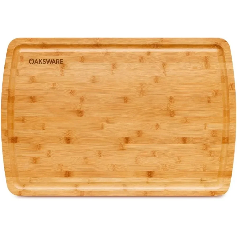 

30 x 20 Inch XXXL Bamboo Cutting Board, Kitchen Chopping Boards with Juice Groove for Meat, Cheese, Fruit & Vegetables