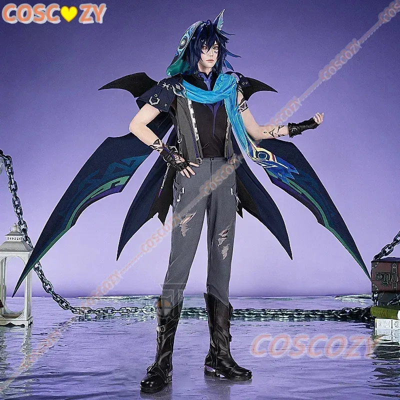 2025 22 Genshin Impact Ororon jeu costume adulte uniforme personnalisé Halloween tenue hommes beau haut pantalon Cape gilet tatouage Sticke