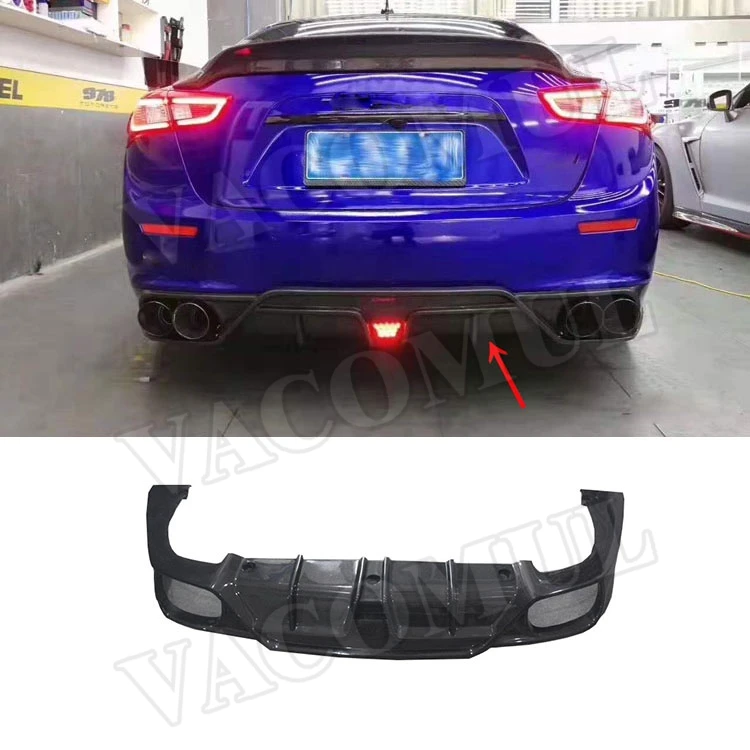 

VACOMUL Rear Lip Diffuser Spoiler Bumper Guard Carbon Fiber for Maserati Ghibli Q4 2014-2017