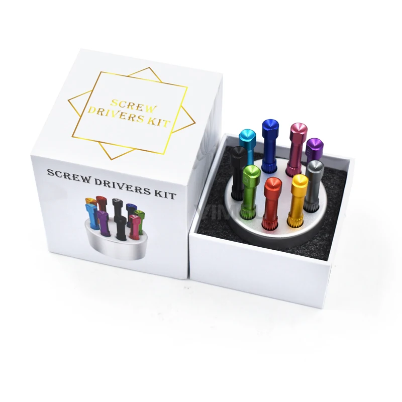 Universal 9-Pcs/Set Dental Implant Screwdriver Kit with Holder Dental Lab Drill Kit for Professional Dental Supplies view 6