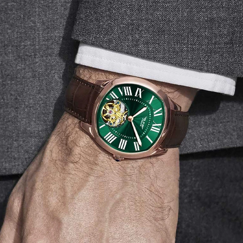 Imagem -05 - Relógio Pineu Design Tourbillon para Homens Relógios Mecânicos Masculinos Relógios Impermeáveis Relógio Masculino 50