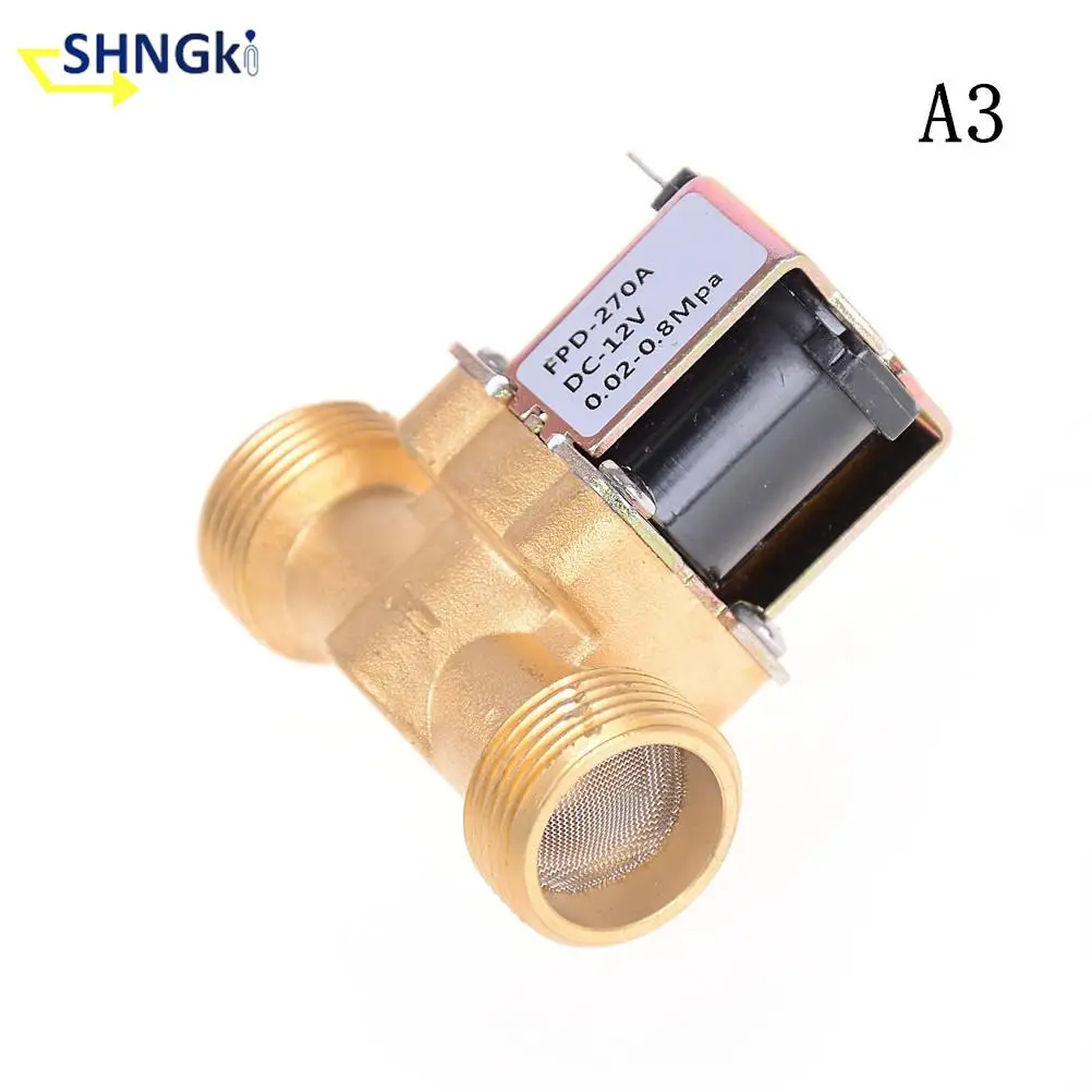 1Pcs Brass Electric Solenoid Valve Water Normally Closed Air Inlet 3/4\