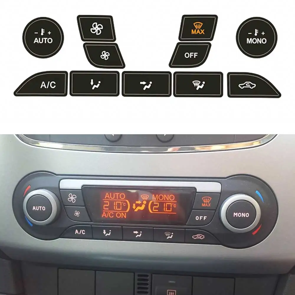 

Car Air Conditioning Button Repair Sticker Car A/C Buttons Anti Wear Protection Decals for Ford Focus MK1 MK2 MK III 1999-2010