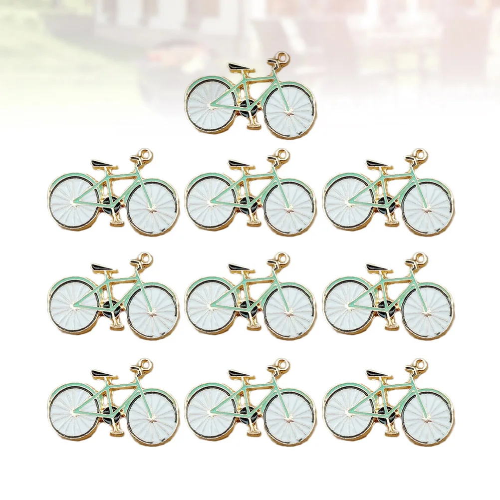 

10pcs Bicycle Pendant Charms DIY Jewelry Making Bike Keychain Accessories Creative Design Pendant Set Gift Ideas