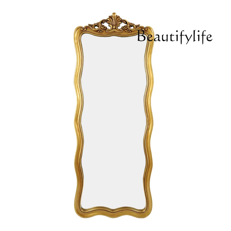 

Full-length mirror European retro clothing store wave full-length mirror floor-to-ceiling household wall-mounted fitting mirror