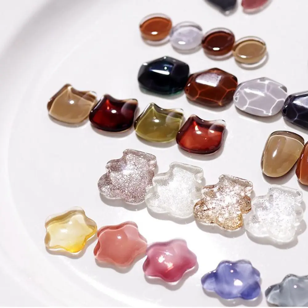 Nuvola trasparente forma rotonda manicure orso strumento per nail art colore delle unghie che mostra la tabella dei colori del vetro tavoletta per esposizione del gel per smalto