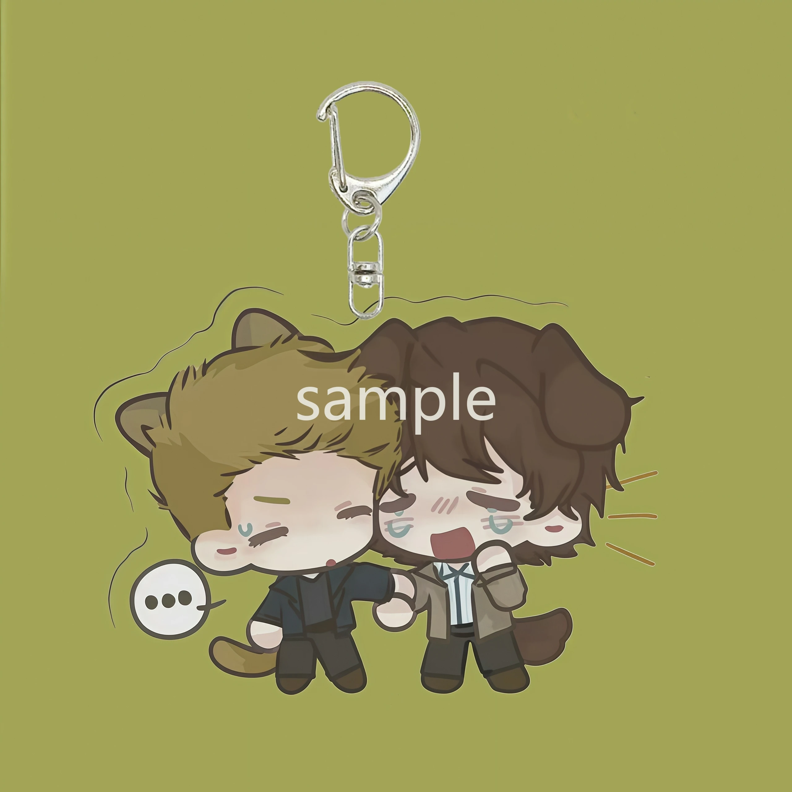 Llavero de Anime Supernatural, Sam Winchester, Dean Ear Ver, Llavero Acrílico, Kawaii, Colgante para Bolsa, Adorno, Accesorios, Regalo