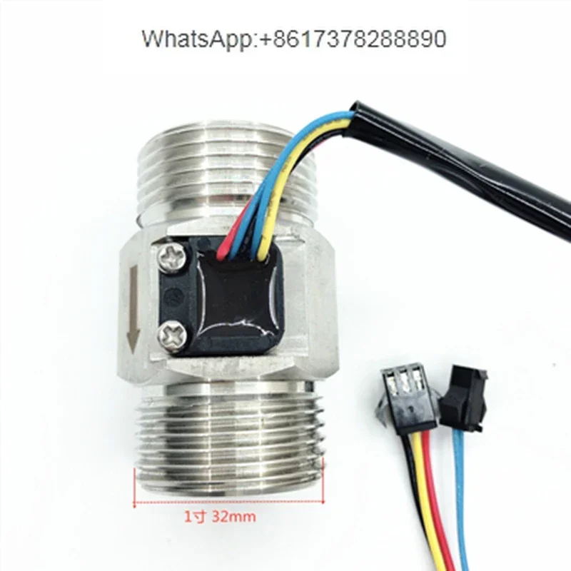 4 points/6 points/1 inch threaded stainless steel water flow sensor with thermistor NTC measuring temperature flow meter