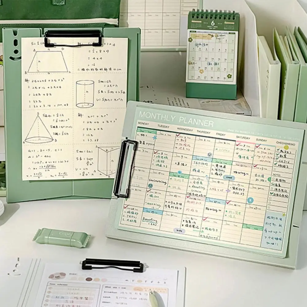 Portátil Vertical plástico A4 File Organizer, suporte do documento, Clip Board, grande capacidade, Hardboard, material de escritório