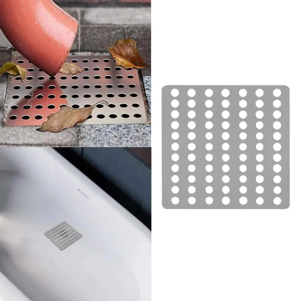 

Канализационный сливной фильтр из нержавеющей стали, антиблокирующий фильтр для очистки волос, уловитель мусора, квадратная сетчатая крышка для слива пола