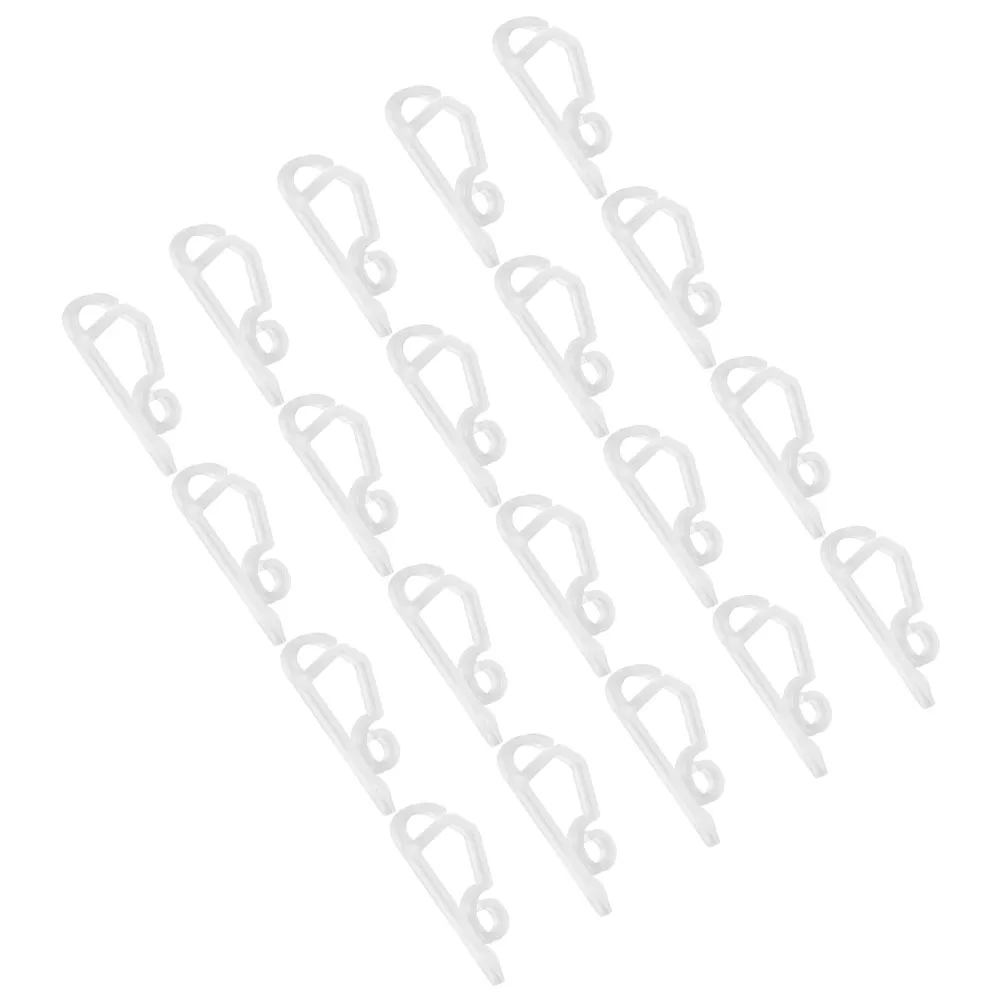 

20Pcs Sliding Light Clips Reusable Plastic Gutter Hooks for Christmas Decor Balcony Fence Roof Installation Weather Resistant