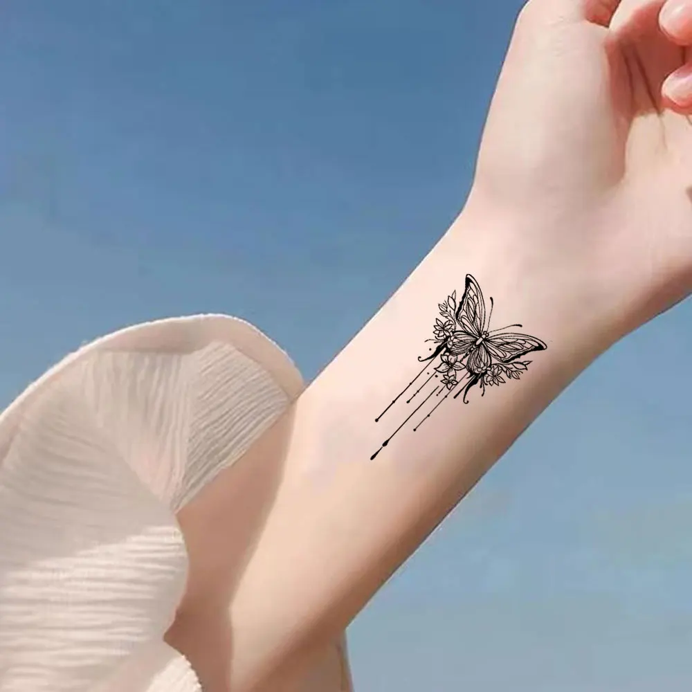 10pcs Waterproof Butterfly Wrist Tattoo Stickers Temporary Tattoo for Women Simulation Tattoo Design Body Art Temporary Tattoo