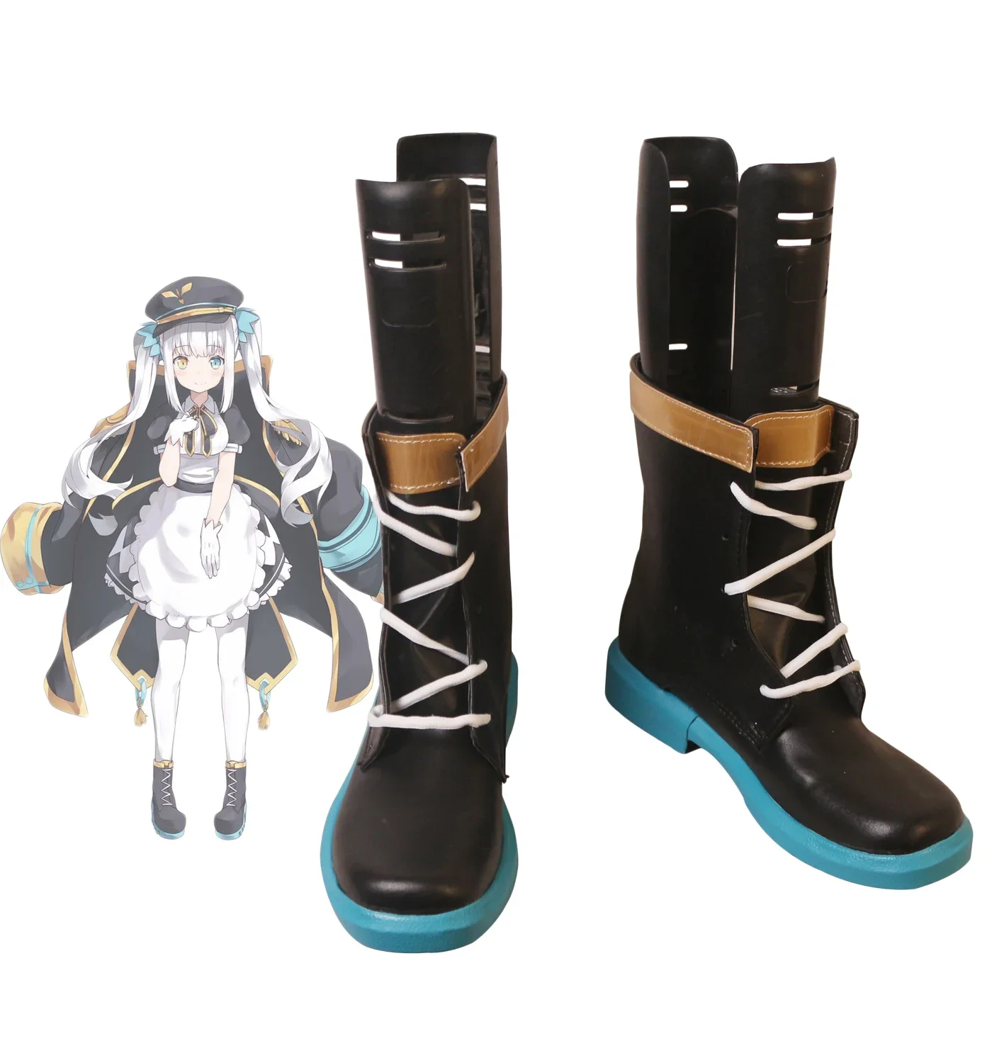 Youtuber Kagura Mea Cosplay Boots Black Shoes Custom Made for Halloween Cosplay Costumes Accessories