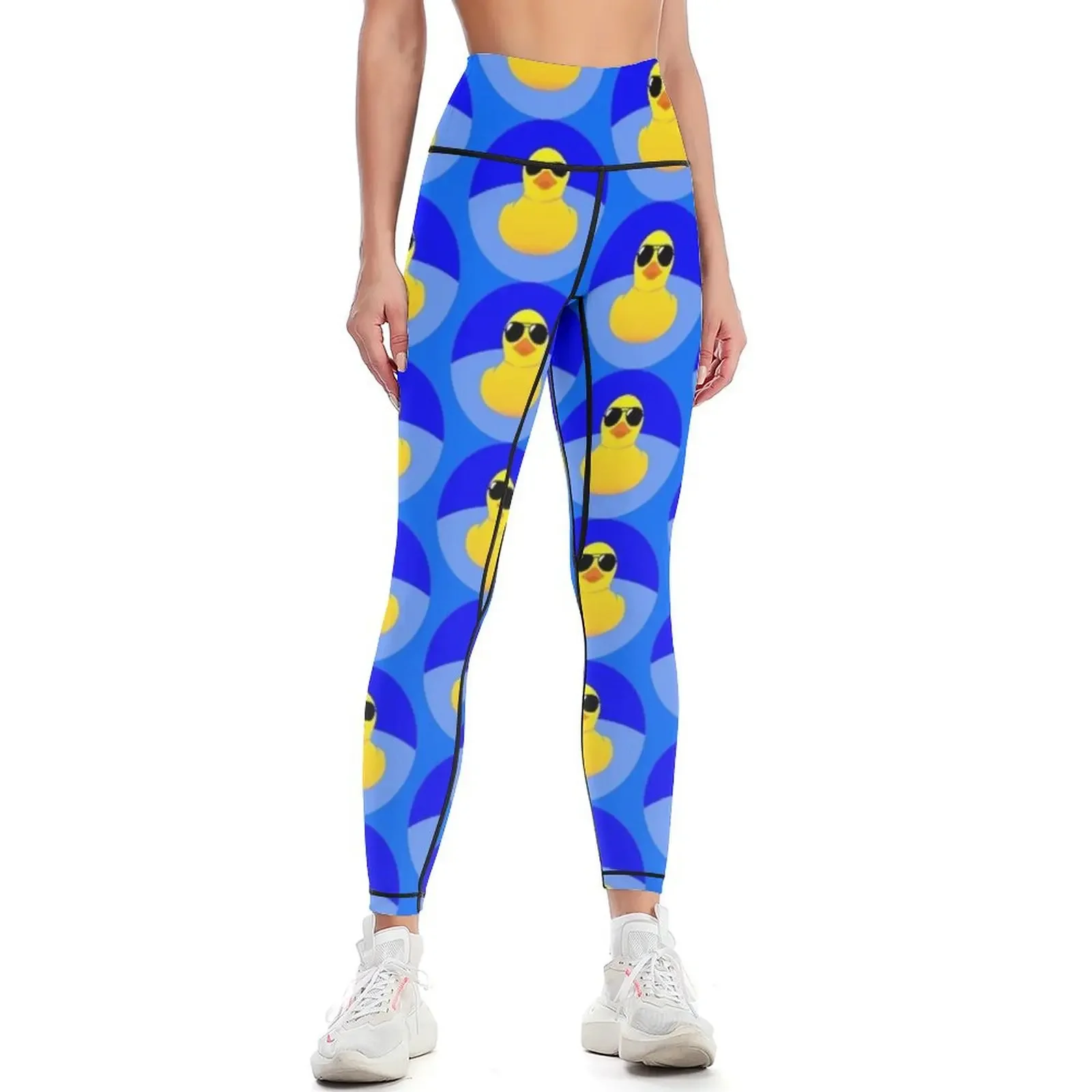 Cool rubber duck sticker Leggings gym pants sport pants Fitness's gym clothes sports for push up Womens Leggings