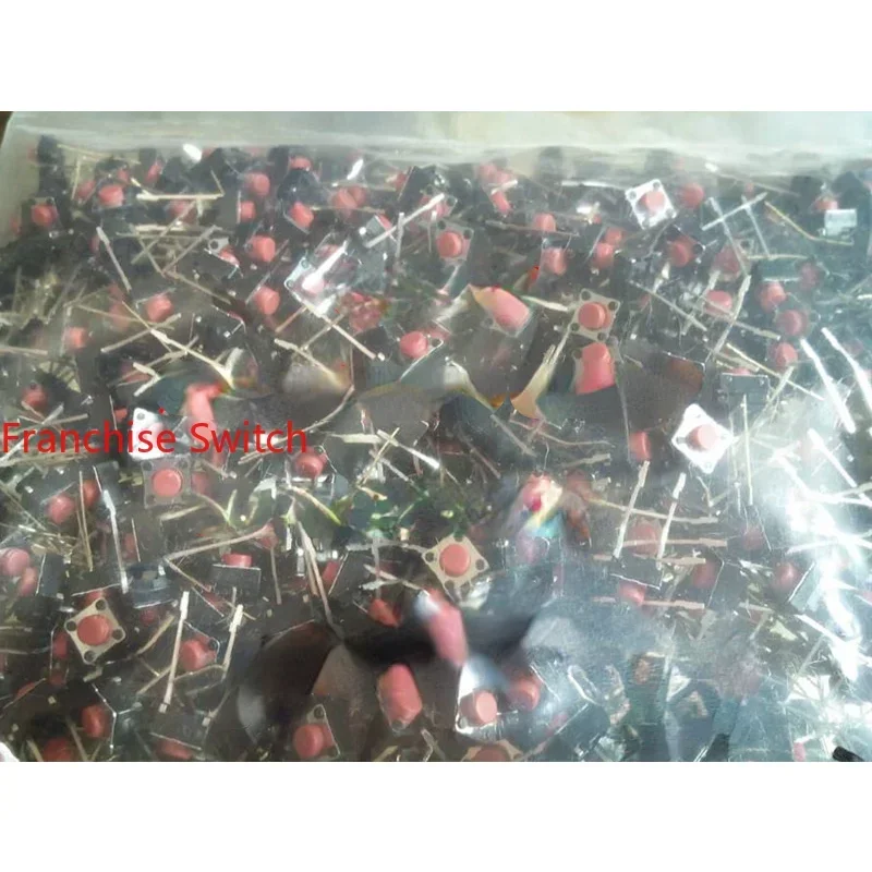 50PCS SKHVBFD010 Original Light Touch Switch 6*6*5MM Micro Button Square Handle With 2 Pins In The Middle