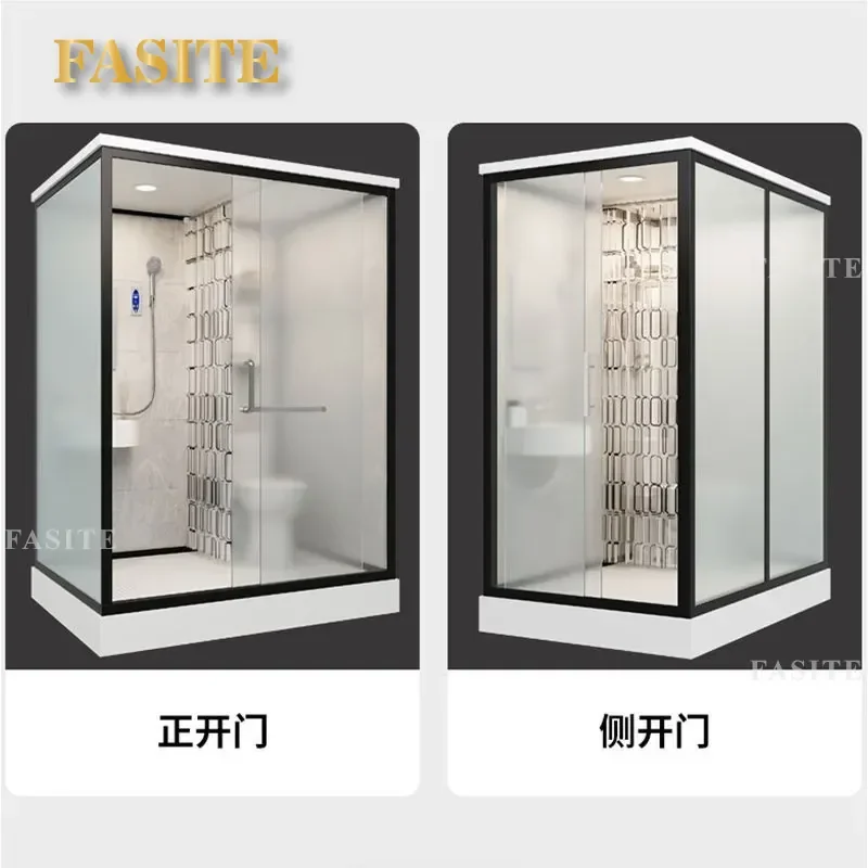 For Integrated Shower Room Bathroom with Squatting Pan Household Rental Compact All in One Bath Unit Easy Install