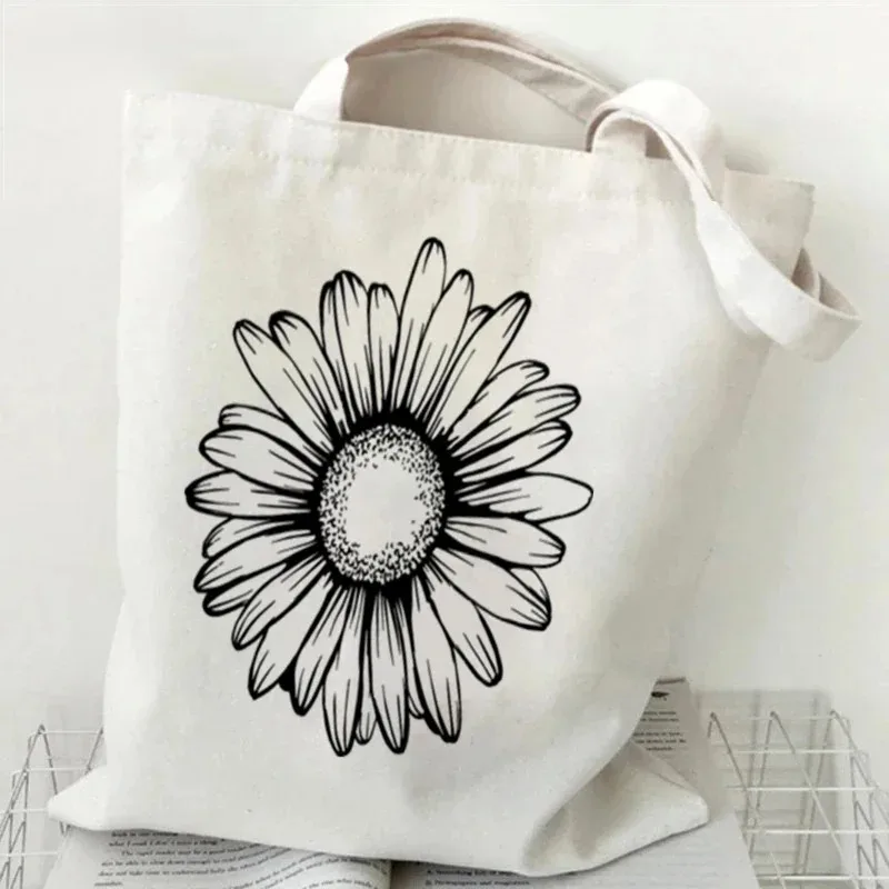 انتشار اللطف مثل الزهرة البرية طباعة المرأة قماش حمل حقيبة خمر الأزهار حقيبة كتف فواكه الروح حقيبة يد للتسوق