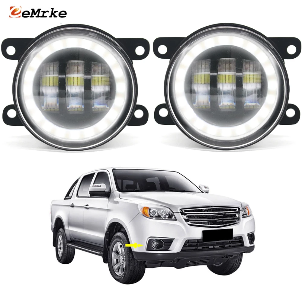 

Led Fog Lights PTF 30W Lens for JAC T6 Pickup 2015-2022 JAC Frison T6 Angel Eye DRL Car Turn Signal Light Daytime Running Lamp